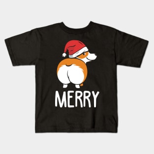 Funny Matching Corgi Ugly Christmas Sweater. Merry Corgmas. Kids T-Shirt